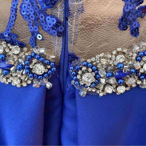 Terani Couture royal blue prom dress / evening gown 12 - Picture 13 of 13